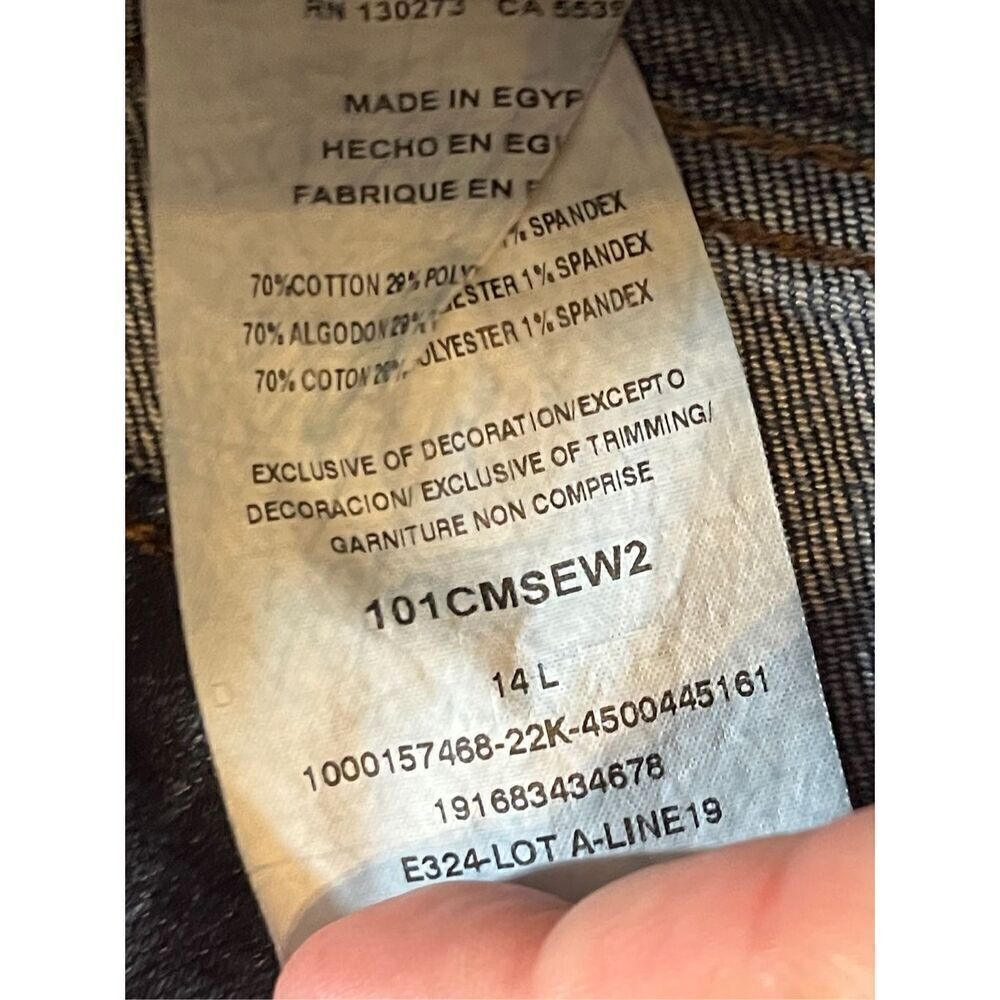Women’s Lee dark blue jeans. Size 14, long.  - Picture 5 of 7